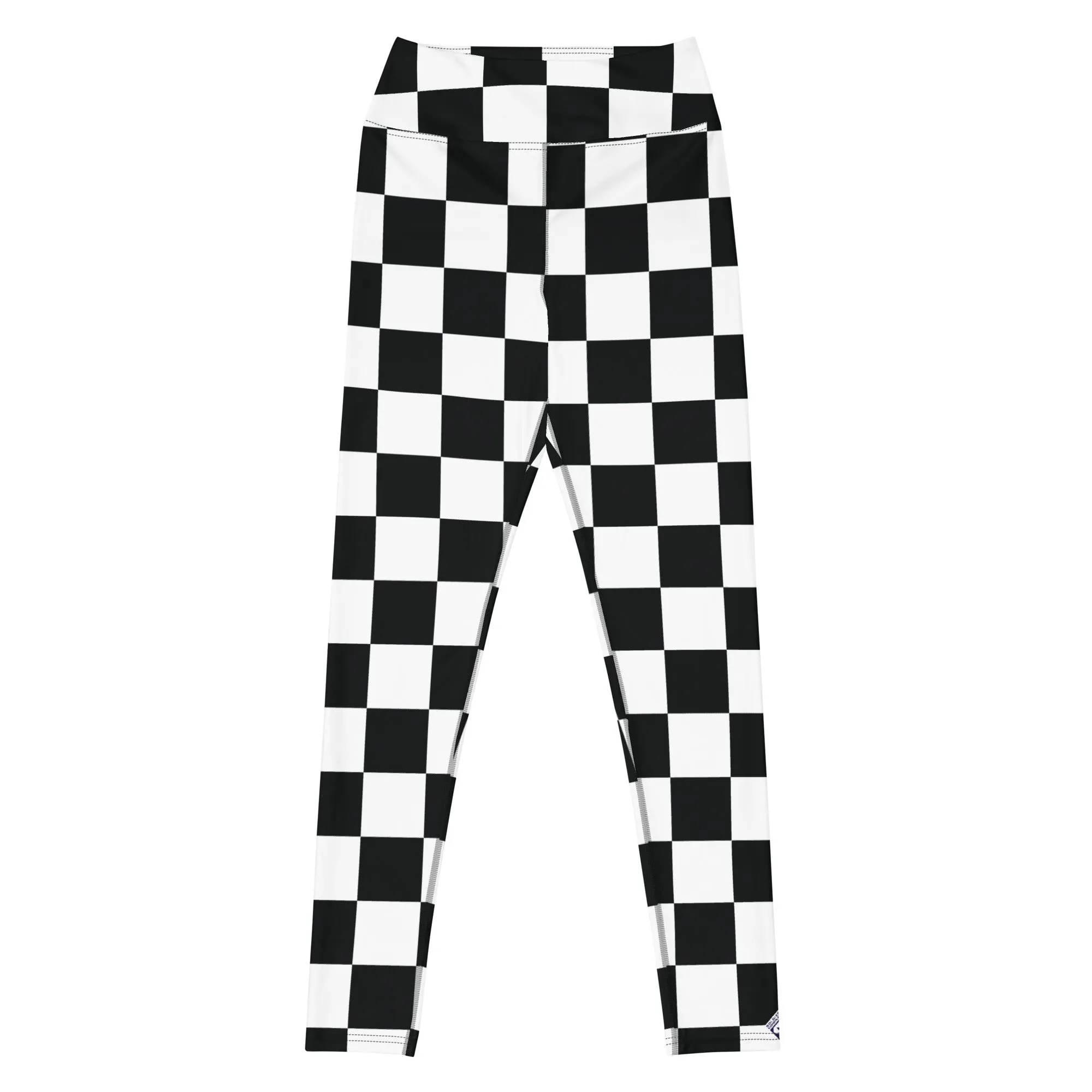 Stylish Strides: Checkered Women's Yoga Pants Leggings