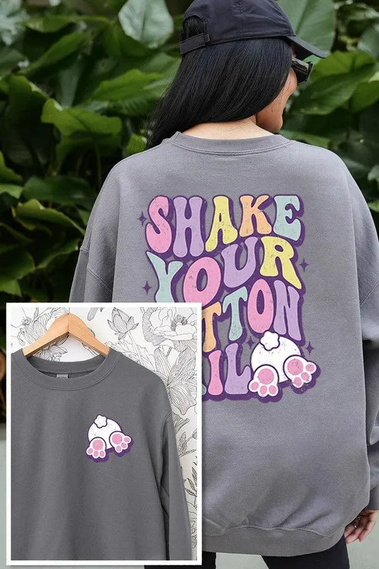 Tail Easter Front Back Graphic Fleece Sweatshirts