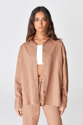 Taupe Linen Shirt