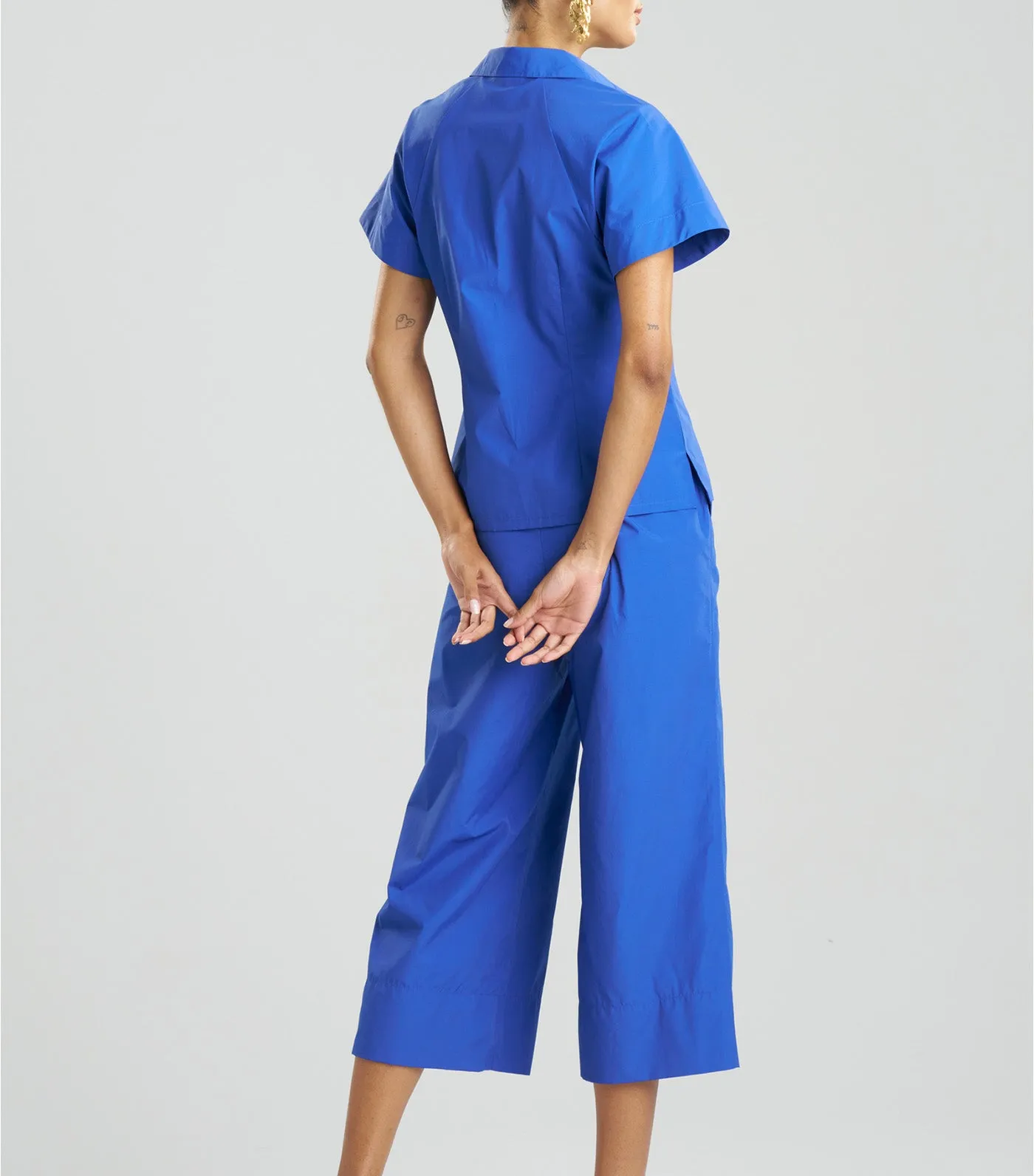 Techno Poplin Shirt Cobalt