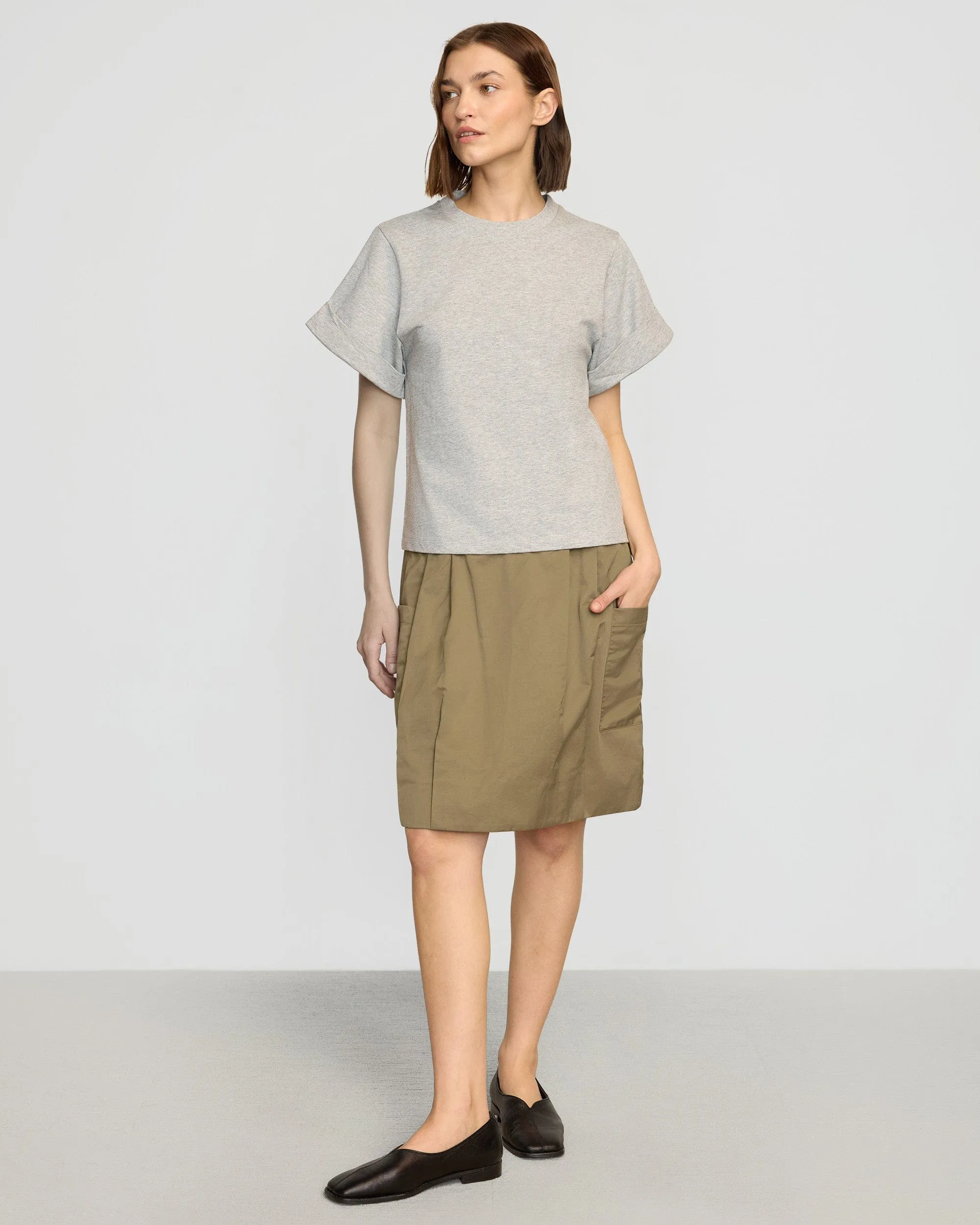 Terri Organic Cotton Structured-Cuff Tee