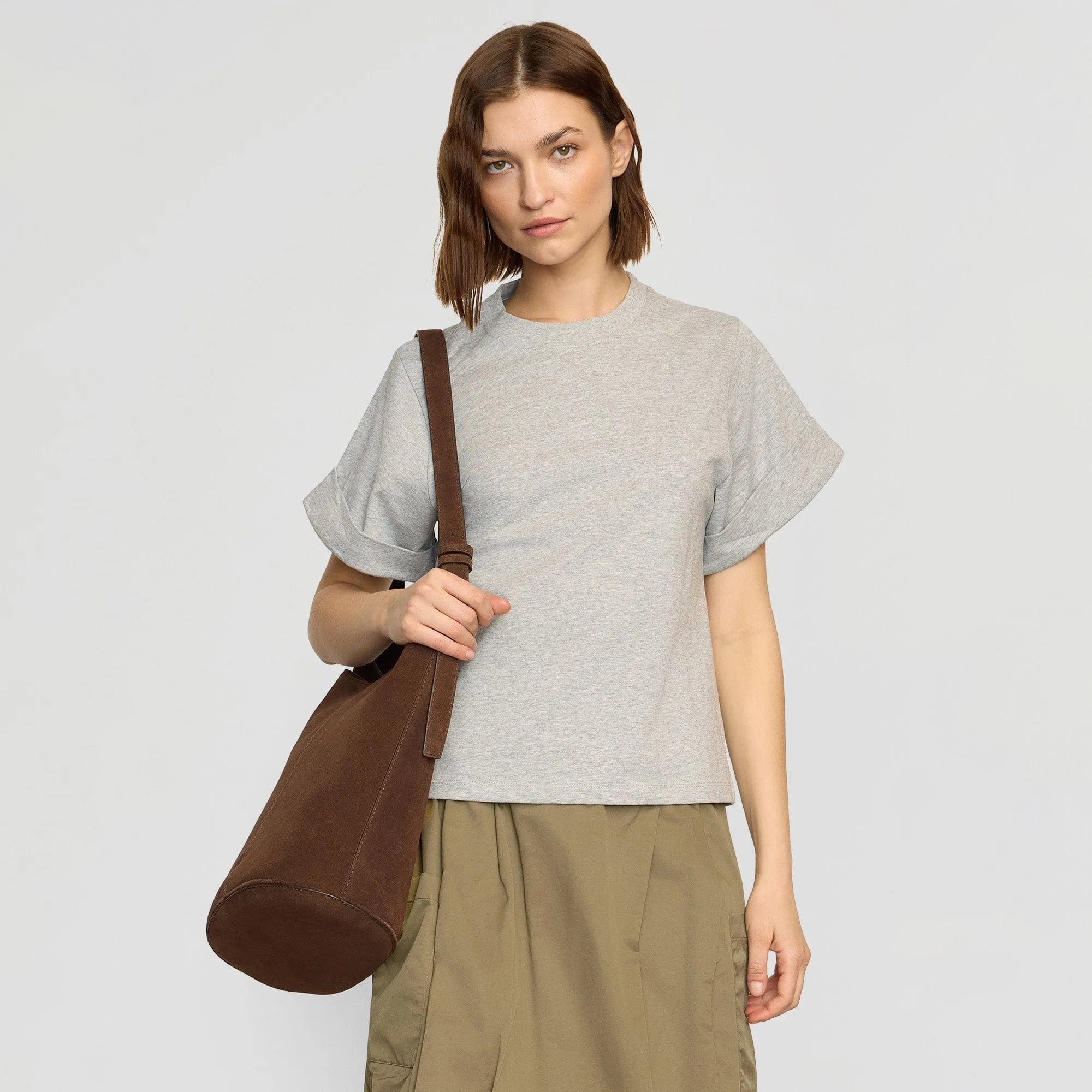 Terri Organic Cotton Structured-Cuff Tee