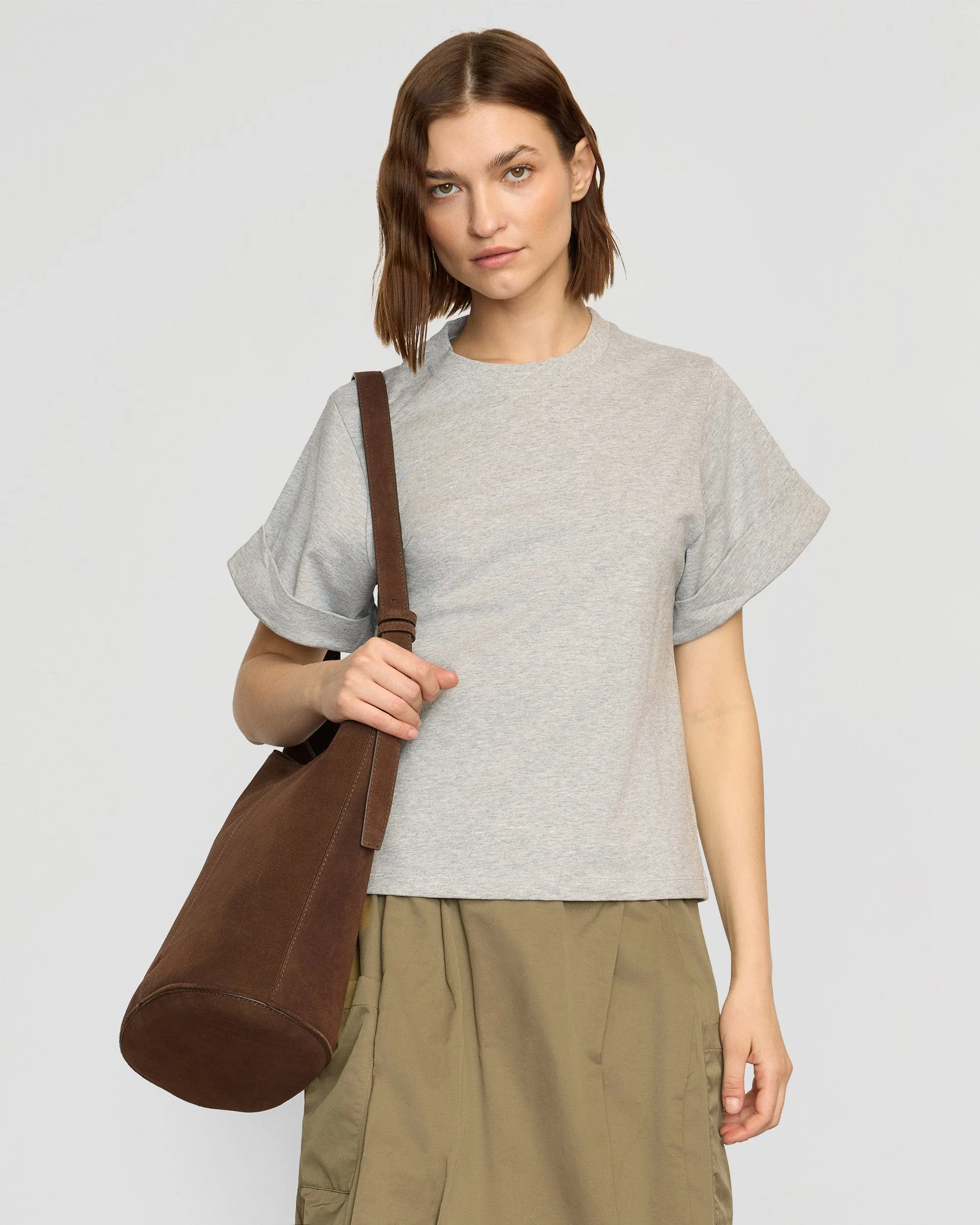 Terri Organic Cotton Structured-Cuff Tee