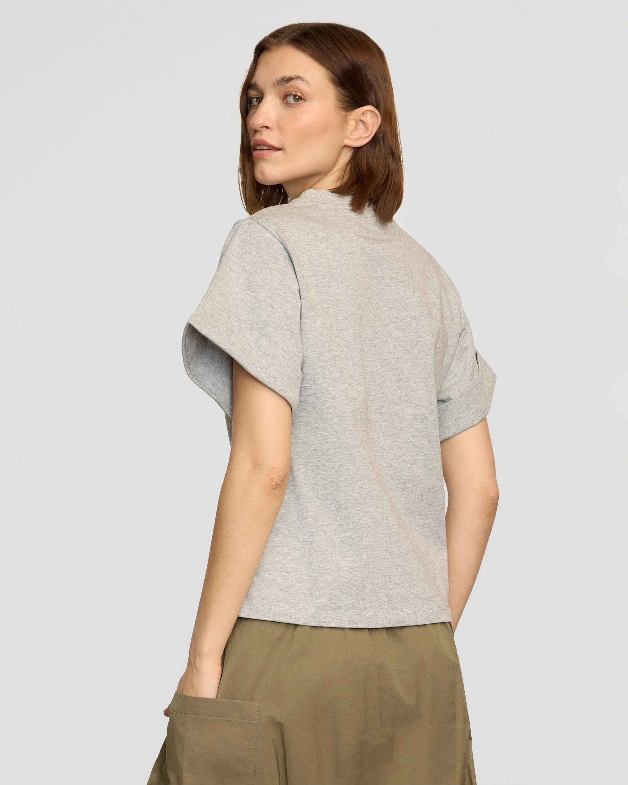 Terri Organic Cotton Structured-Cuff Tee