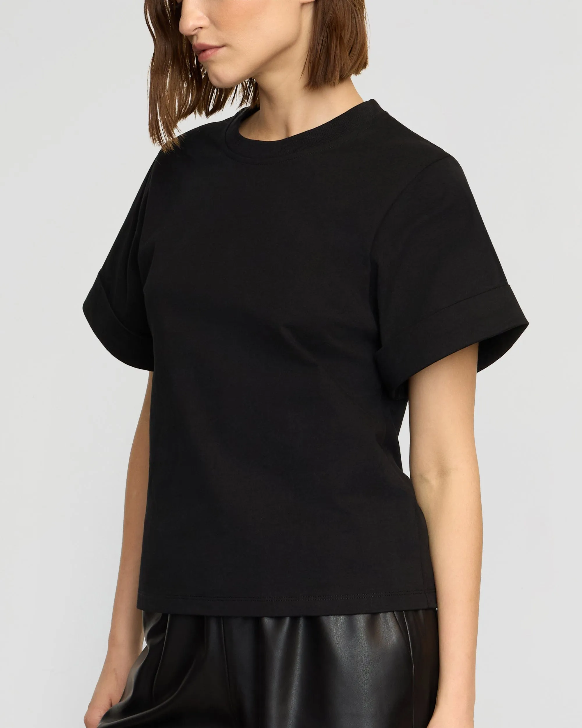 Terri Organic Cotton Structured-Cuff Tee