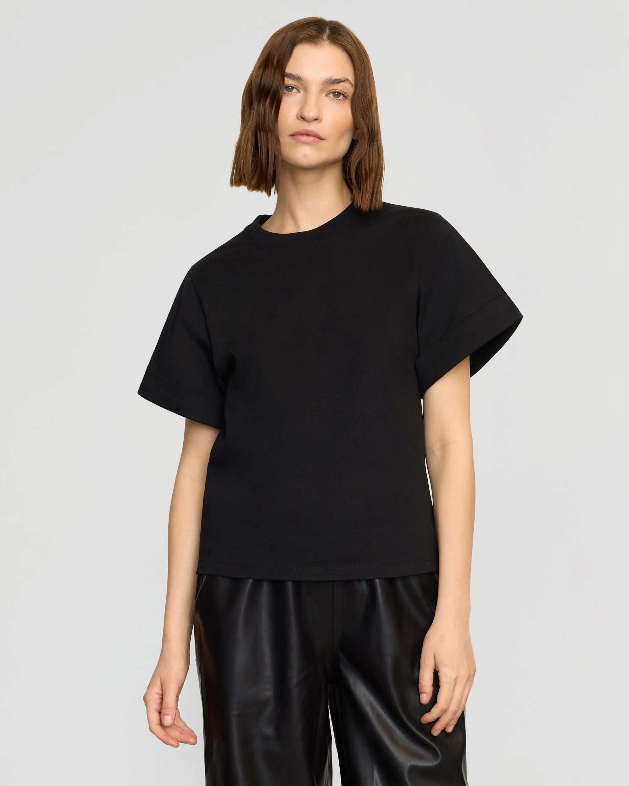 Terri Organic Cotton Structured-Cuff Tee