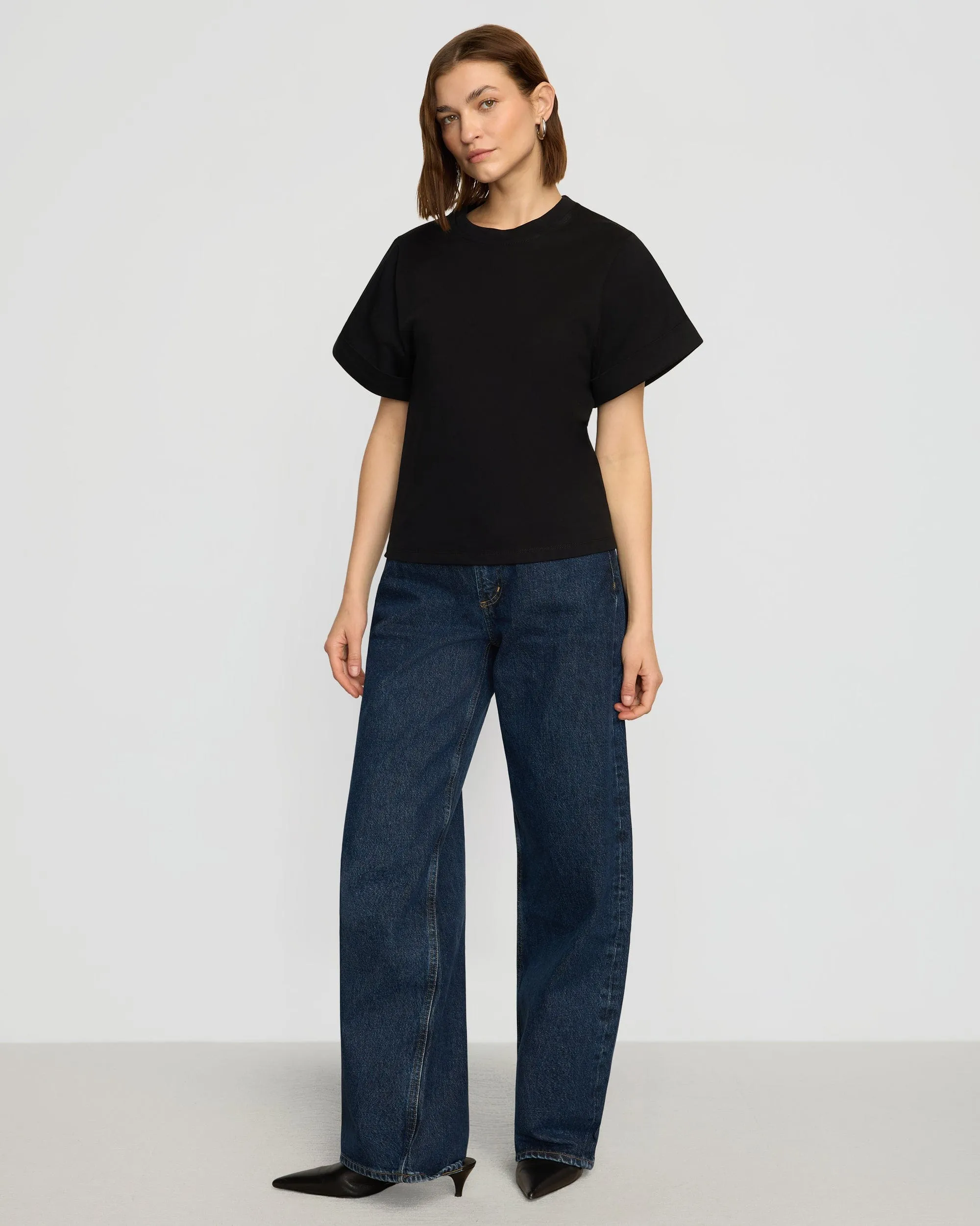 Terri Organic Cotton Structured-Cuff Tee