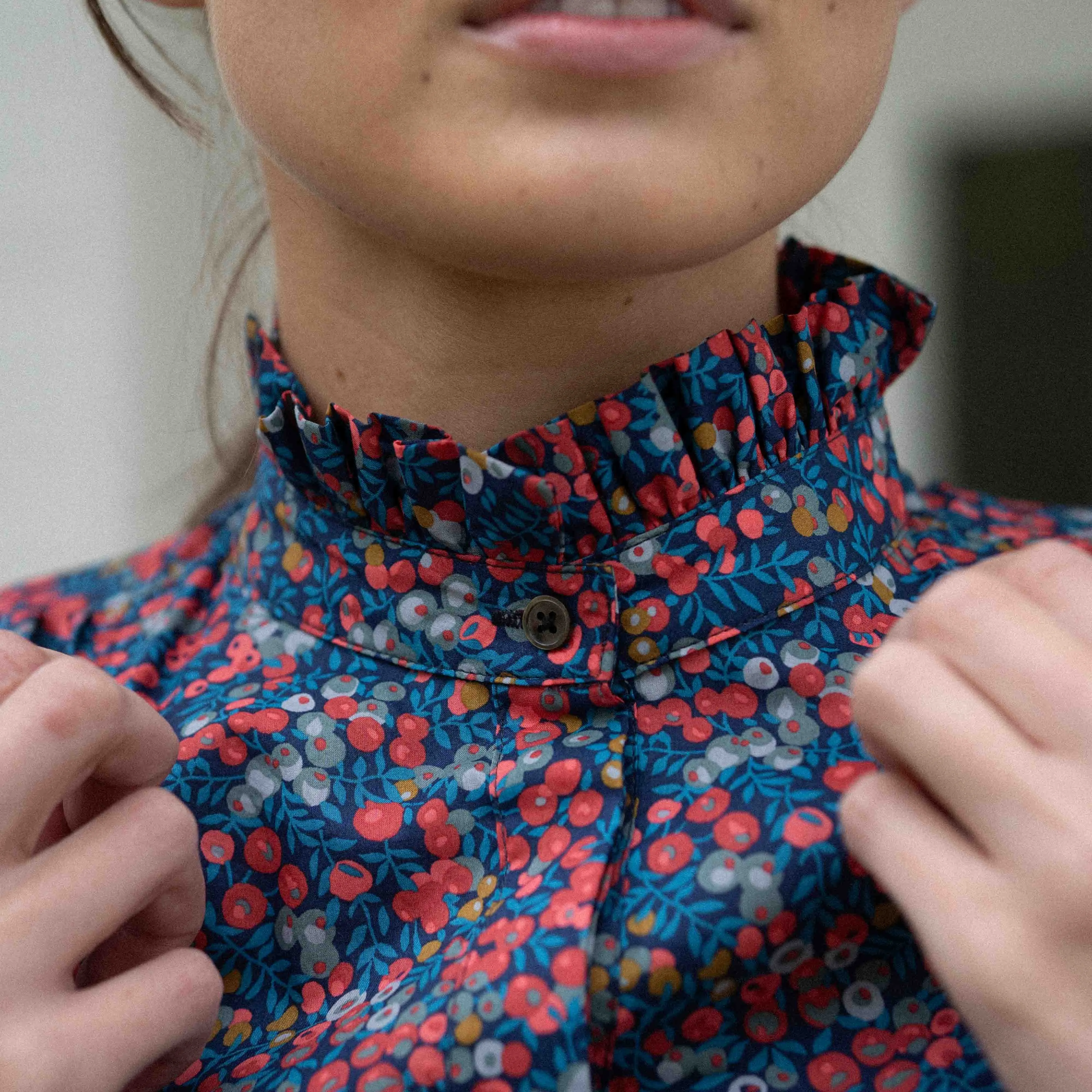 'Wiltshire' Liberty Fabrics Frill Collared Blouse