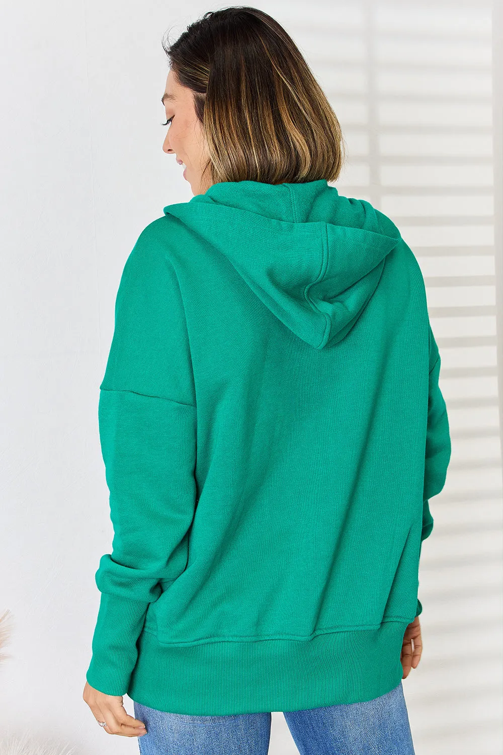 Women's Cozy Half-Snap Long Sleeve Hoodie