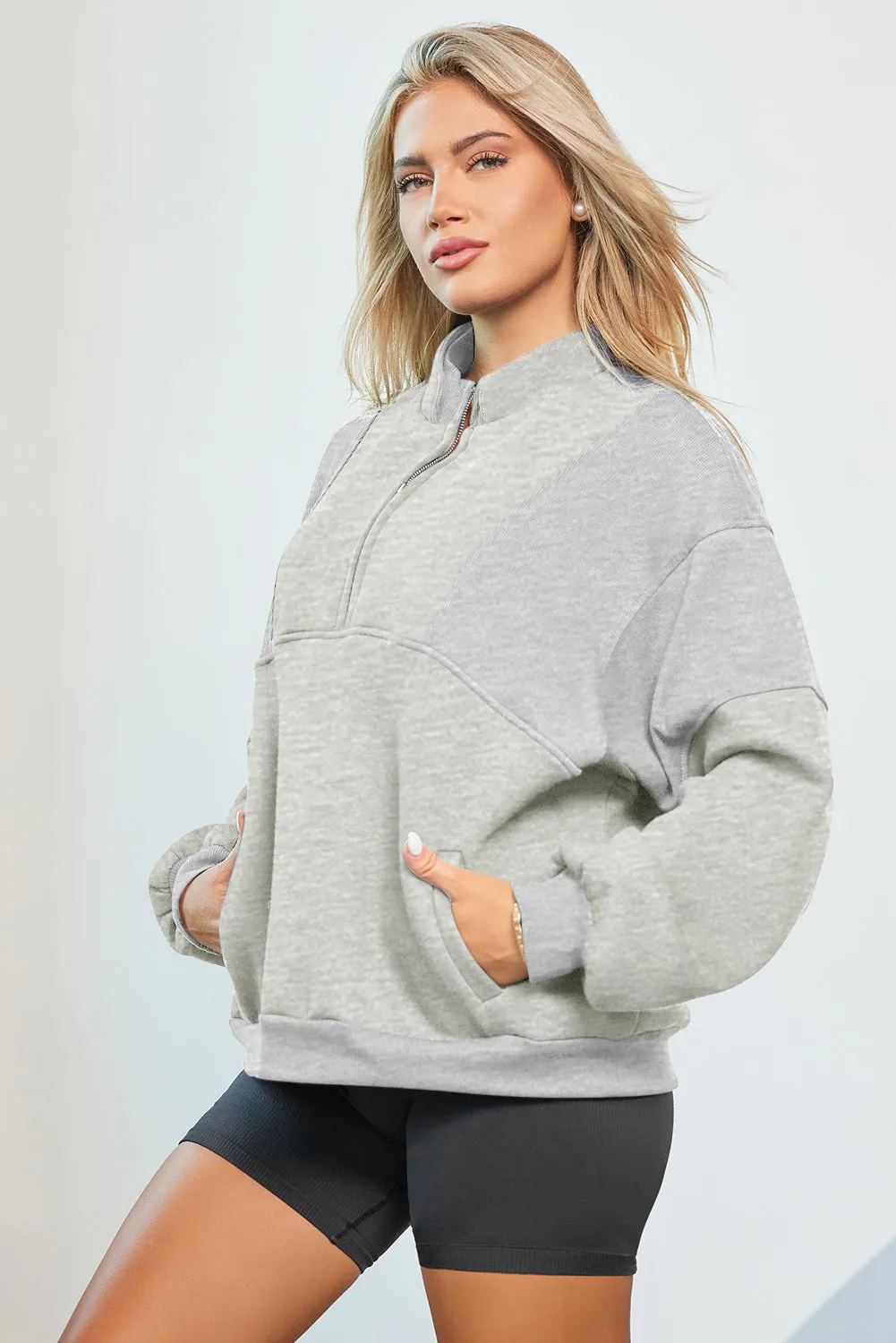 Women's Cozy Half-Zip Pullover Sweatshirt