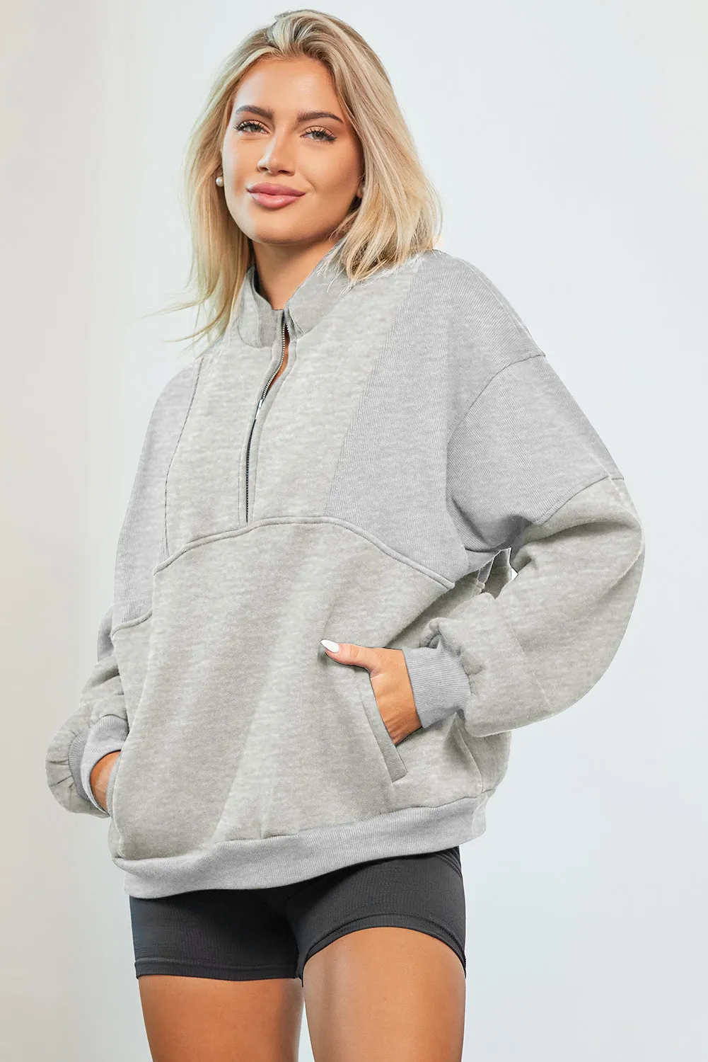 Women's Cozy Half-Zip Pullover Sweatshirt