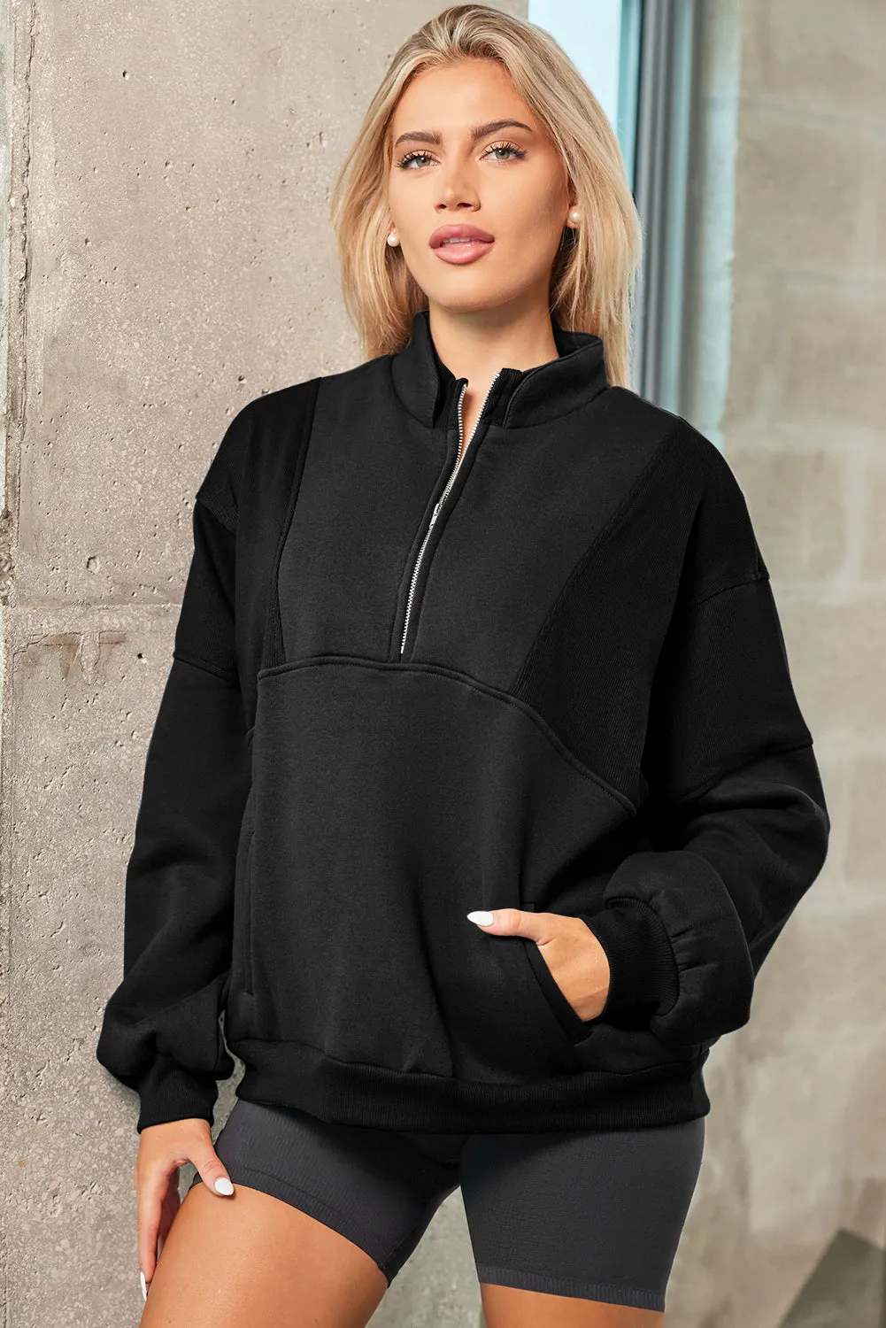 Women's Cozy Half-Zip Pullover Sweatshirt